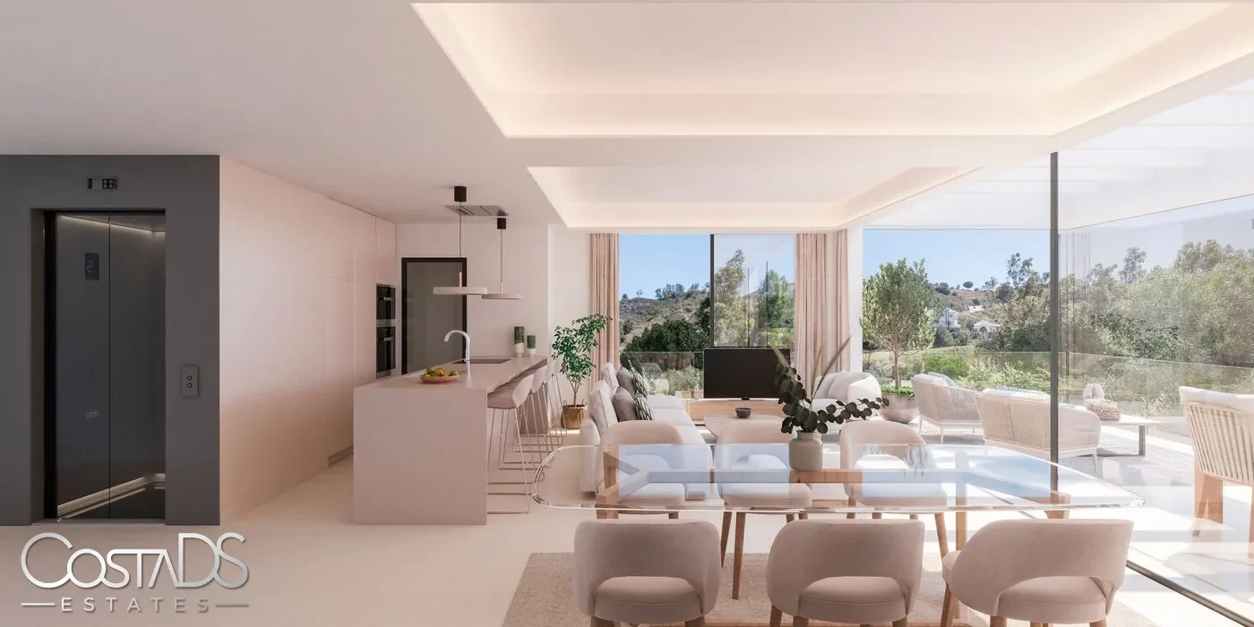 BRAND NEW LUXURY FRONTLINE GOLF 2 & 3 BEDROOM TOWNHOUSES, LA CALA, MALAGA, SPAIN, Appartment